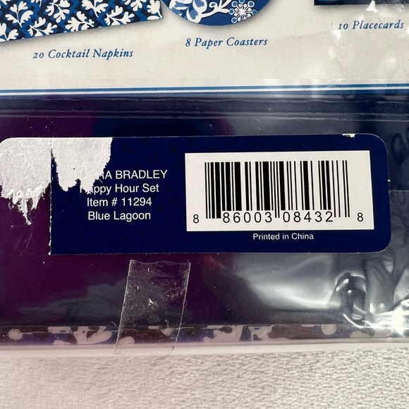 NWT Vera Bradley Blue Lagoon Happy Hour Set - Picture 7 of 7